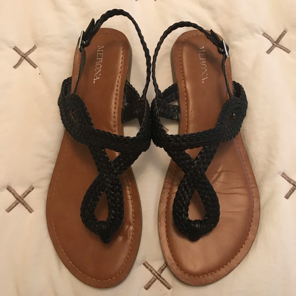 Black Braided Sandals